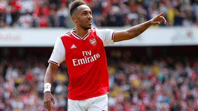 Arsenal's Pierre-Emerick Aubameyang celebrates scoring their second goal against Burnley during Premier League match at Emirates Stadium, London, Britain, in this Aug. 17, 2019 file photo. — Reuters