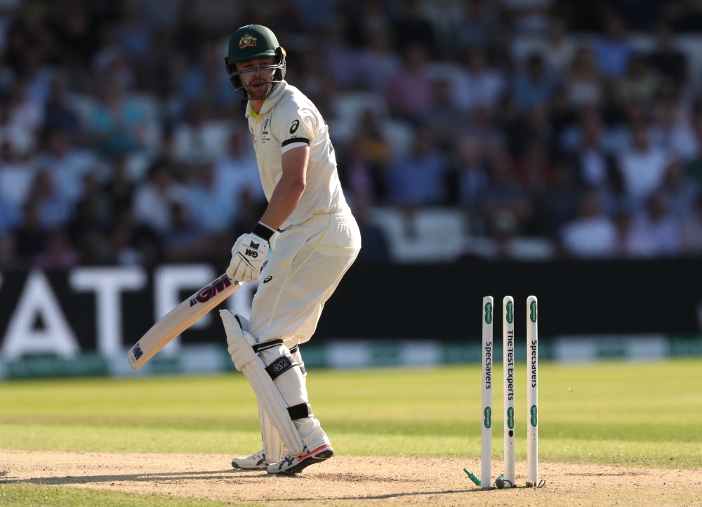 Australia's Travis Head is bowled out by England's Ben Stokes during the third Test at Headingley, Leeds, Britain, on Friday. — Reuters