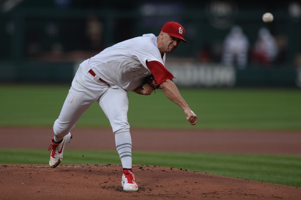 Starting pitcher Jack Flaherty of the St. Louis Cardinals pitches in the first inning against the Colorado Rockies at Busch Stadium in St. Louis, Missouri, on Friday. Teams are wearing special color schemed uniforms with players choosing nicknames to display for Players' Weekend. — AFP