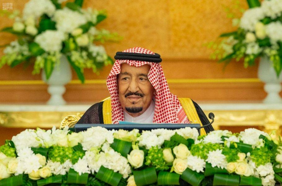 Custodian of the Two Holy Mosques King Salman chairs the Cabinet meeting in Jeddah, Tuesday. — SPA