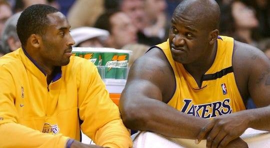 Kobe Bryant, left, and Shaquille O'Neal are seen in this courtesy file photo. 