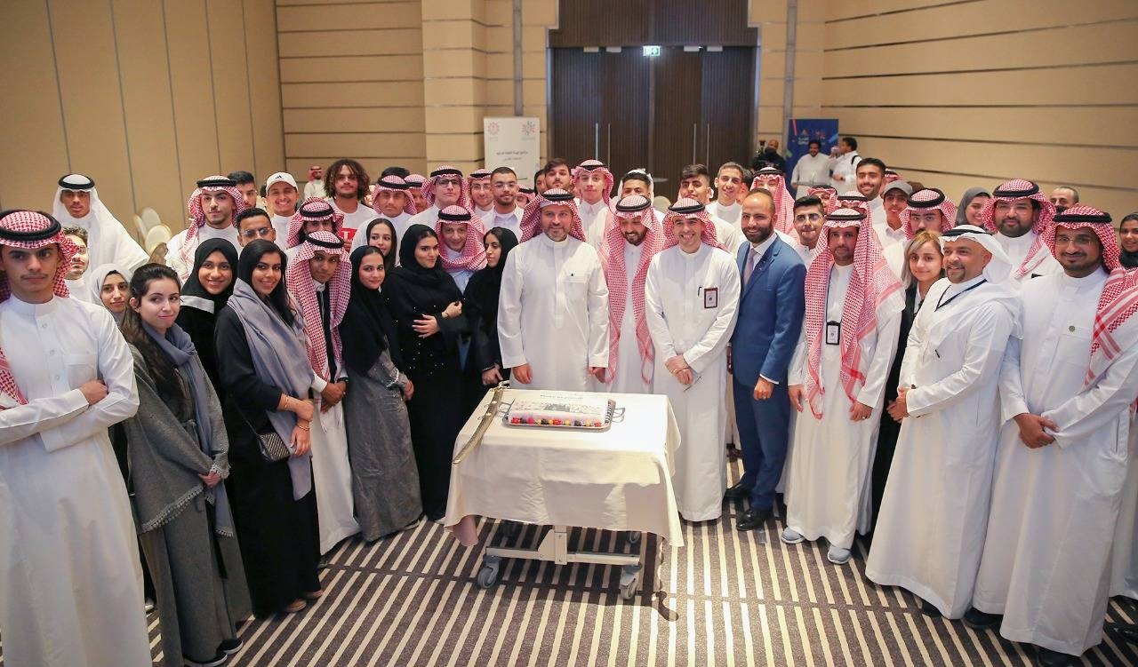 General Entertainment Authority (GEA) officials with the first batch of students selected for its Entertainment Scholarship Program. — Courtesy photo