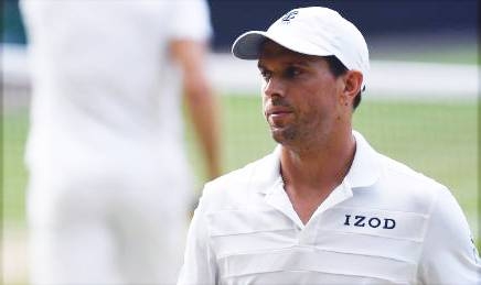 American doubles player Mike Bryan, seen in this file photo, was fined $10,000 by the US Open on Sunday for his using racket his to make a shooting gesture at a line judge.