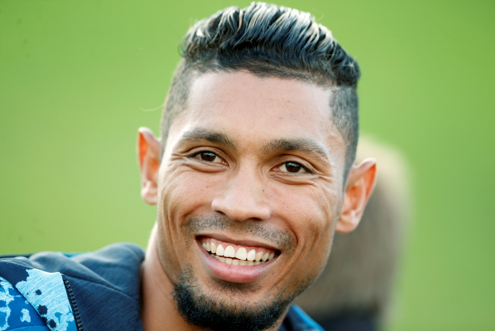 South Africa's 400m Olympic gold medalist and world record holder Wayde van Niekerk looks on as he attends South African Championships in Germiston, South Africa, April 25, 2019. — Reuters