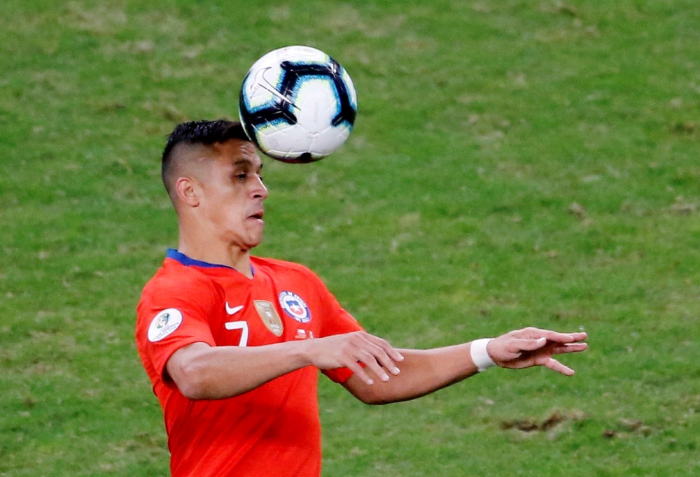 Chile's Alexis Sanchez in action during Copa America Brazil 2019 semifinal match against Peru at Arena do Gremio, Porto Alegre, Brazil in this July 3, 2019 file photo. — Reuters