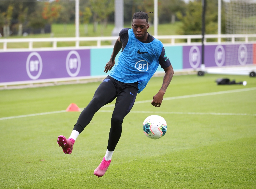 England's Aaron Wan-Bissaka during training session at St. George’s Park, Burton upon Trent, Britain, on Monday. — Reuters