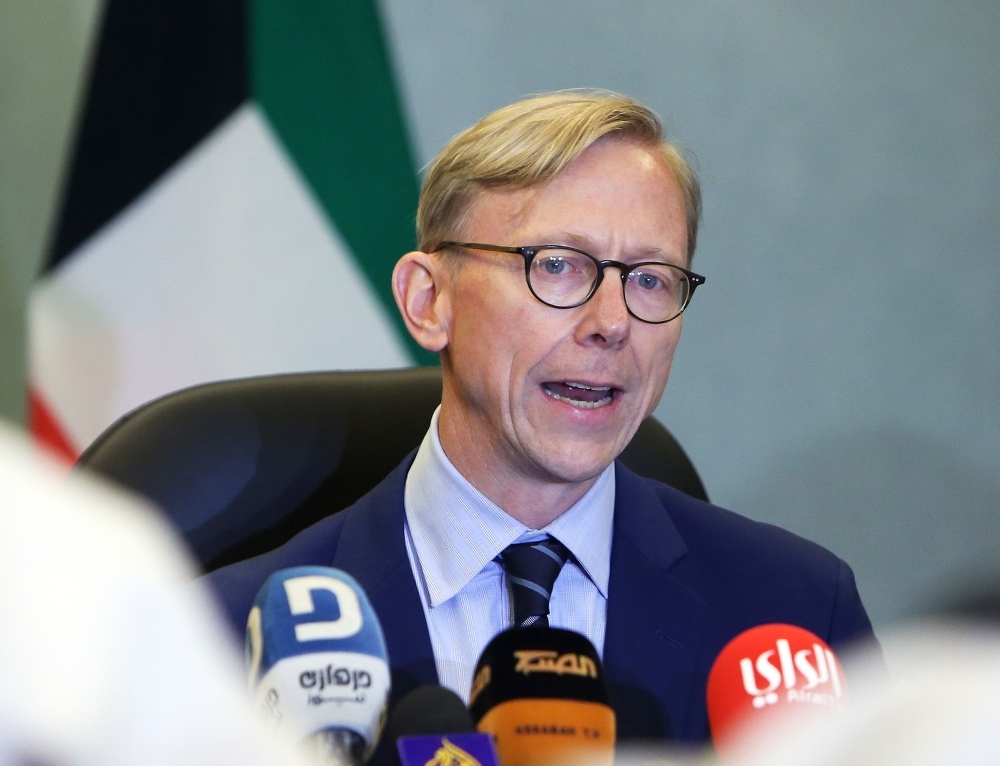 Brian Hook, the US Special Representative for Iran, speaks during a press conference in Kuwait City in this June 22, 2019 file photo. — AFP