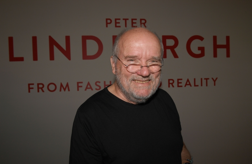 German photographer Peter Lindbergh smiles during a press conference for his show 