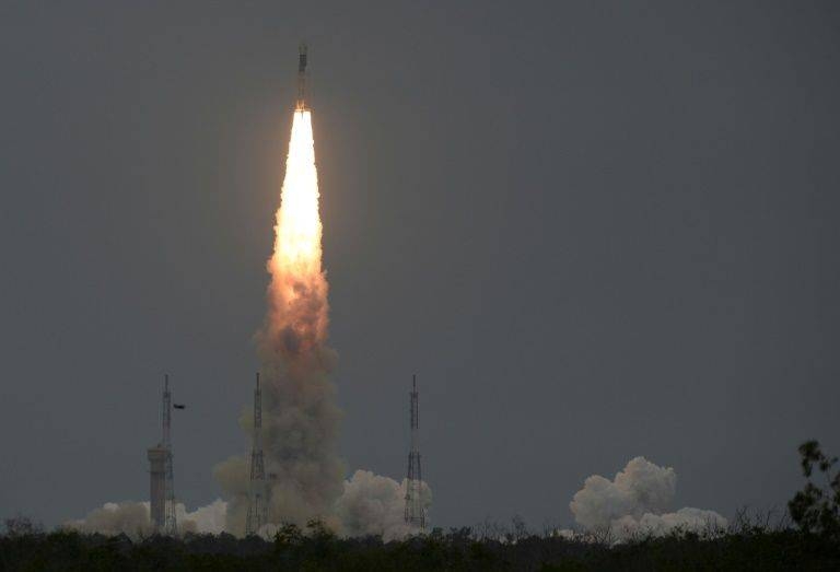 Chandrayaan 2, or Moon Chariot 2, lifts off from India's spaceport at Sriharikota in southern Andhra Pradesh state in this July 22, 2019 file photo. — AFP