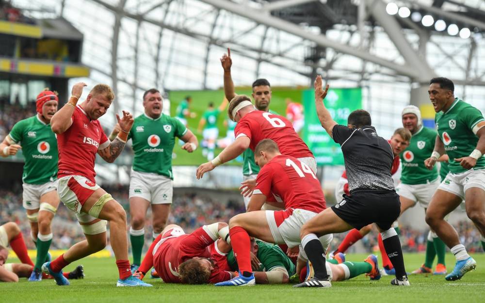 Tagdh Furlong scores Ireland's second try. — Courtesy photo