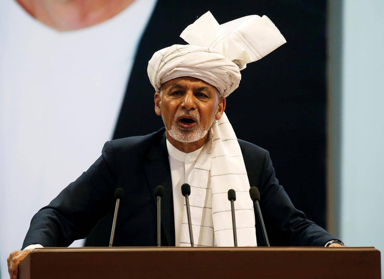 Afghanistan's President Ashraf Ghani speaks during a consultative grand assembly, known as Loya Jirga, in Kabul, Afghanistan April 29, 2019. -Reuters