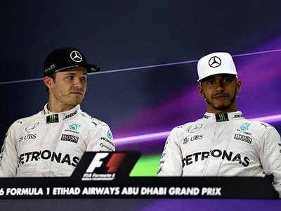 Nico Rosberg and Lewis Hamilton. — Courtesy photo 