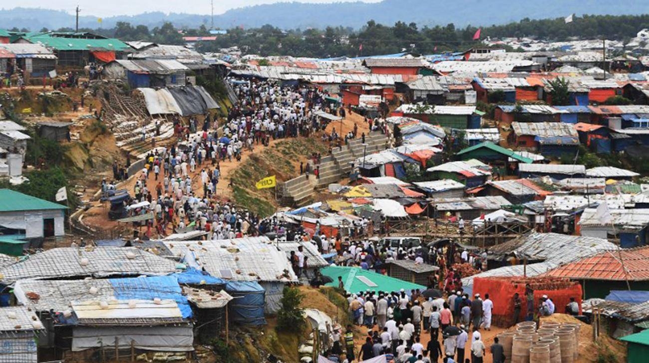 Rohingya refugees walk in a protest march after attending a ceremony to remember the first anniversary of a military crackdown that prompted a massive exodus of people from Myanmar to Bangladesh, at the Kutupalong refugee camp in Ukhia, Bangladesh, in this Aug. 25, 2018 file photo. — AFP