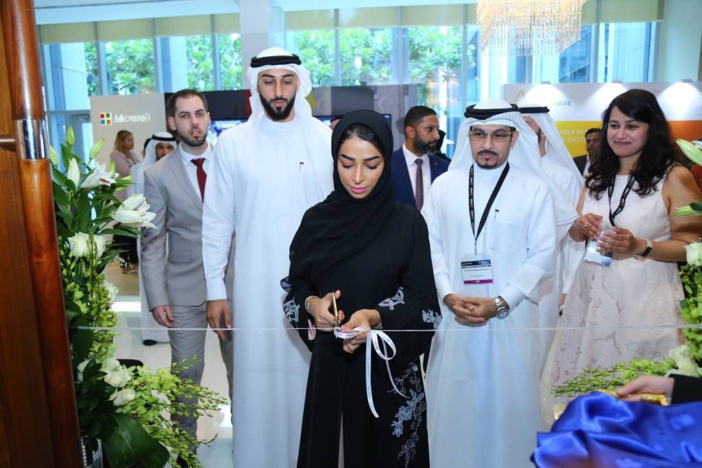 Sheikha Maryam Al Qasimi, Government Relations and Protocol Specialist for Lead Ventures, cuts the ceremonial ribbon