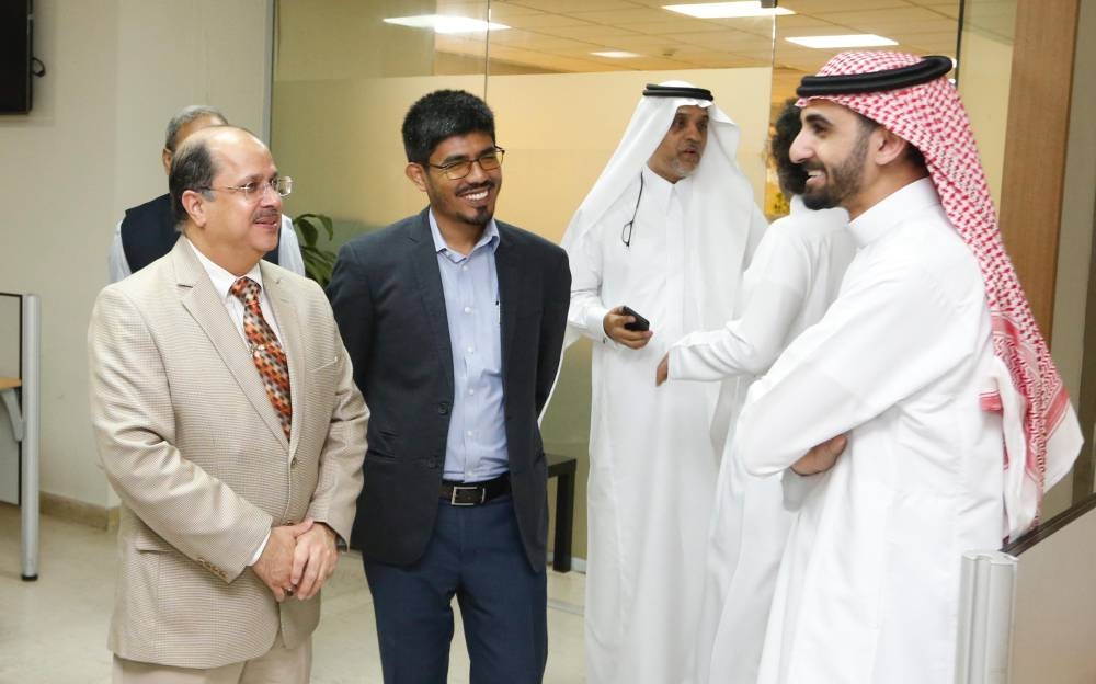 Indian Ambassador Dr. Ausaf Sayeed, accompanied by Consul General Md. Noor Rahman Sheikh, visited the Okaz Organization for Press and Publication and met with Okaz Editor in Chief and General Supervisor of the Saudi Gazette Editorial Jameel Altheyabi.