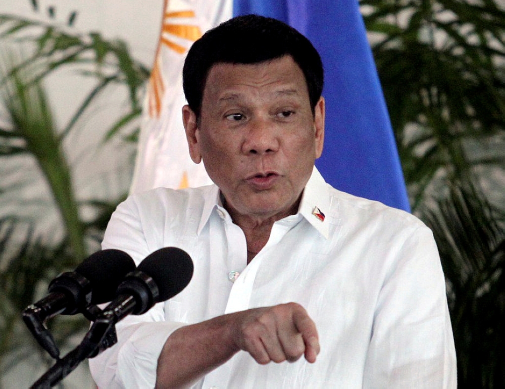 President Rodrigo Duterte speaks after his arrival, from a visit in Israel and Jordan at Davao International airport in Davao City in southern Philippines, in this Sept. 8, 2018 file photo. — Reuters