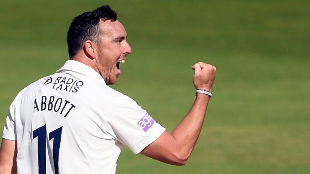 Kyle Abbott's match return of 17-86 is the best ever for Hamphire and the best overall since England spinner Jim Laker took 19-90 against Australia in 1956. — Courtesy photo