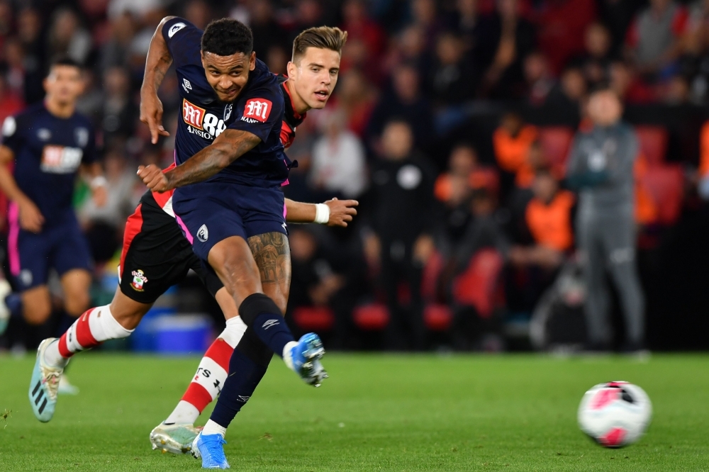 Bournemouth's Norwegian striker Joshua King has an unsuccessful shot during the English Premier League football match between Southampton and Bournemouth at St Mary's Stadium in Southampton, southern England, on Friday. — AFP