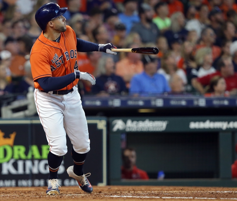 Astros clinch AL West behind Springer's three-homer game