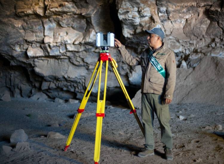 The Saudi Geological Survey surveyors celebrated the 89th Saudi National Day directly in the field where most of their work takes place.