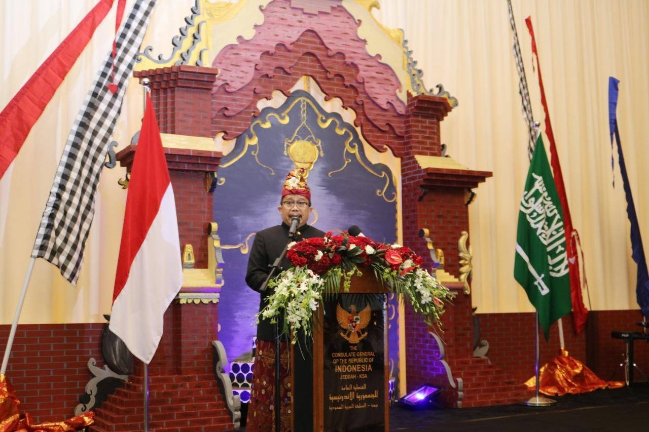 Distinguished guests at the function to mark Indonesia's 74th Independence Day in Jeddah. — Courtesy photos 