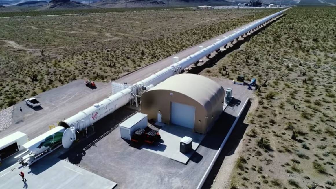 Hyperloop technology at Virgin Hyperloop One headquarters in the State of California.