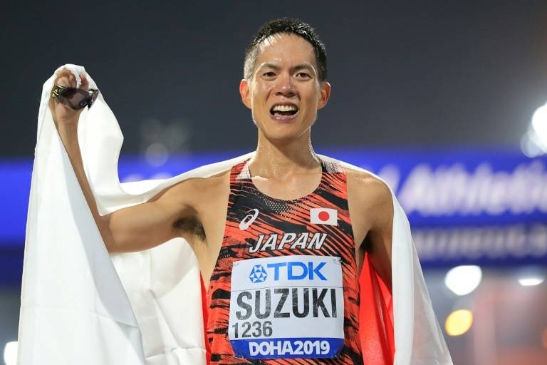 Yusuke Suzuki delivered Japan their first ever men's world 50 kilometers walk title. — AFP