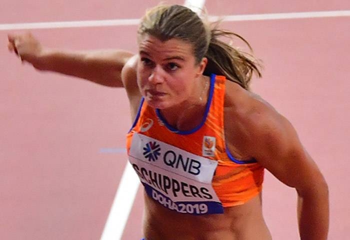 Netherlands' Dafne Schippers competes in the Women's 100m semifinal at the 2019 IAAF World Athletics Championships at the Khalifa International Stadium in Doha, on Sunday. — AFP