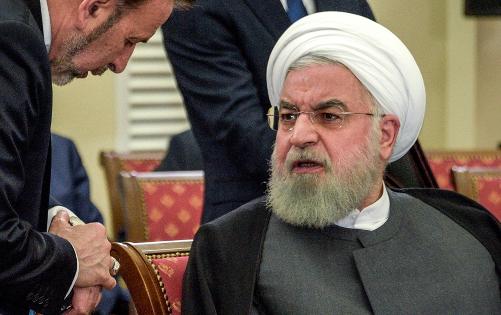 Iranian President Hassan Rouhani attends the Supreme Eurasian Economic Council in Yerevan, Armenia, on Tuesday. — AFP