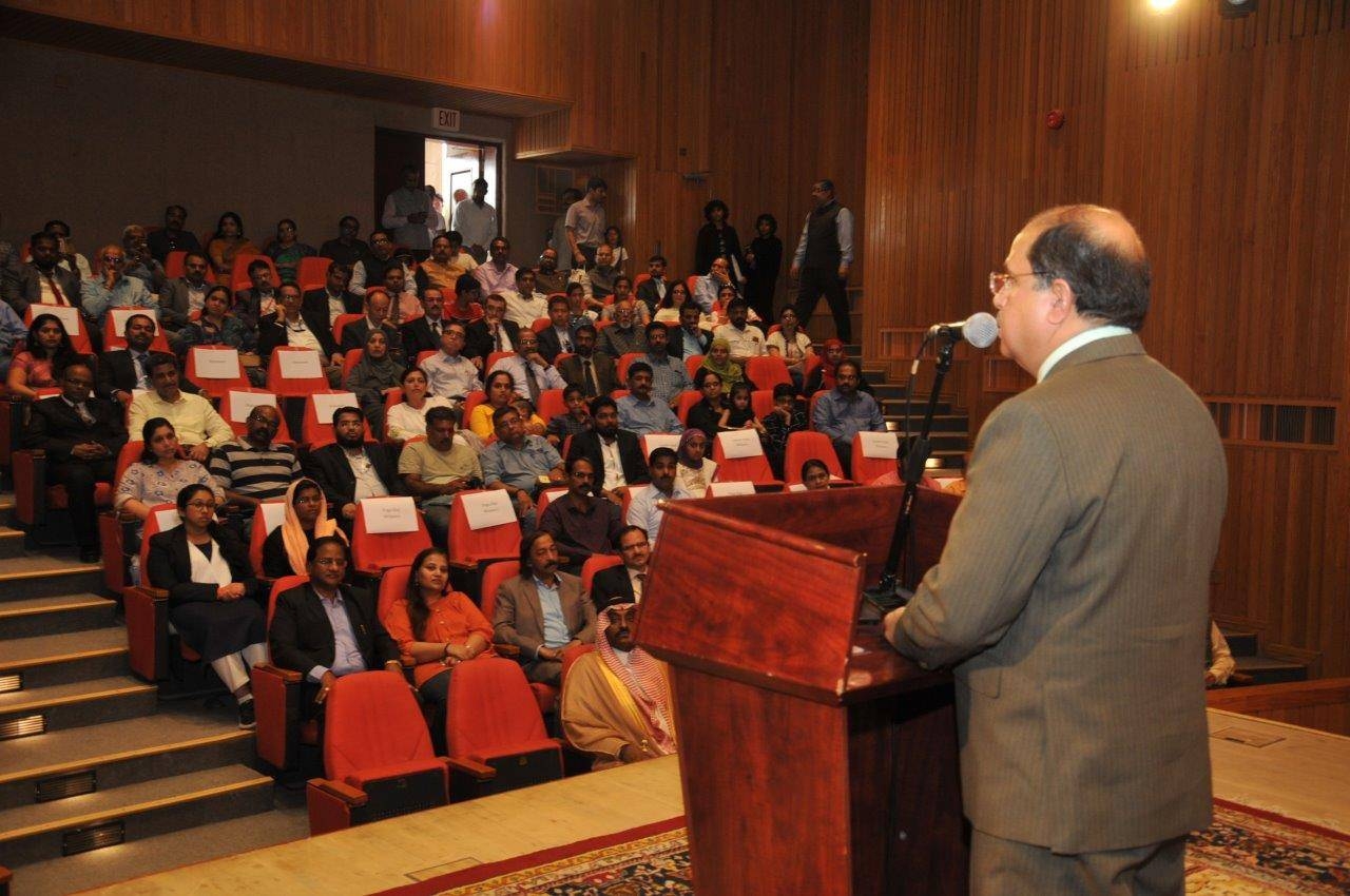 Ambassador Dr. Ausaf Sayeed unveiled a bust of Mahatma Gandhi at the Embassy premises.