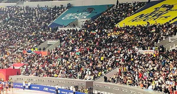 Dozens of African running fans lined Doha's seafront to glimpse their countrymen vie for gold in the World Athletics Championships men's marathon, singing loudly and brandishing national flags. — Courtesy photo