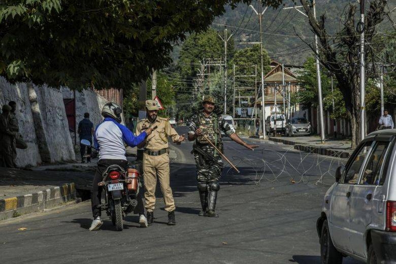 A security checkpoint in Srinagar, India, on Sept 16, 2019. –Courtesy photo