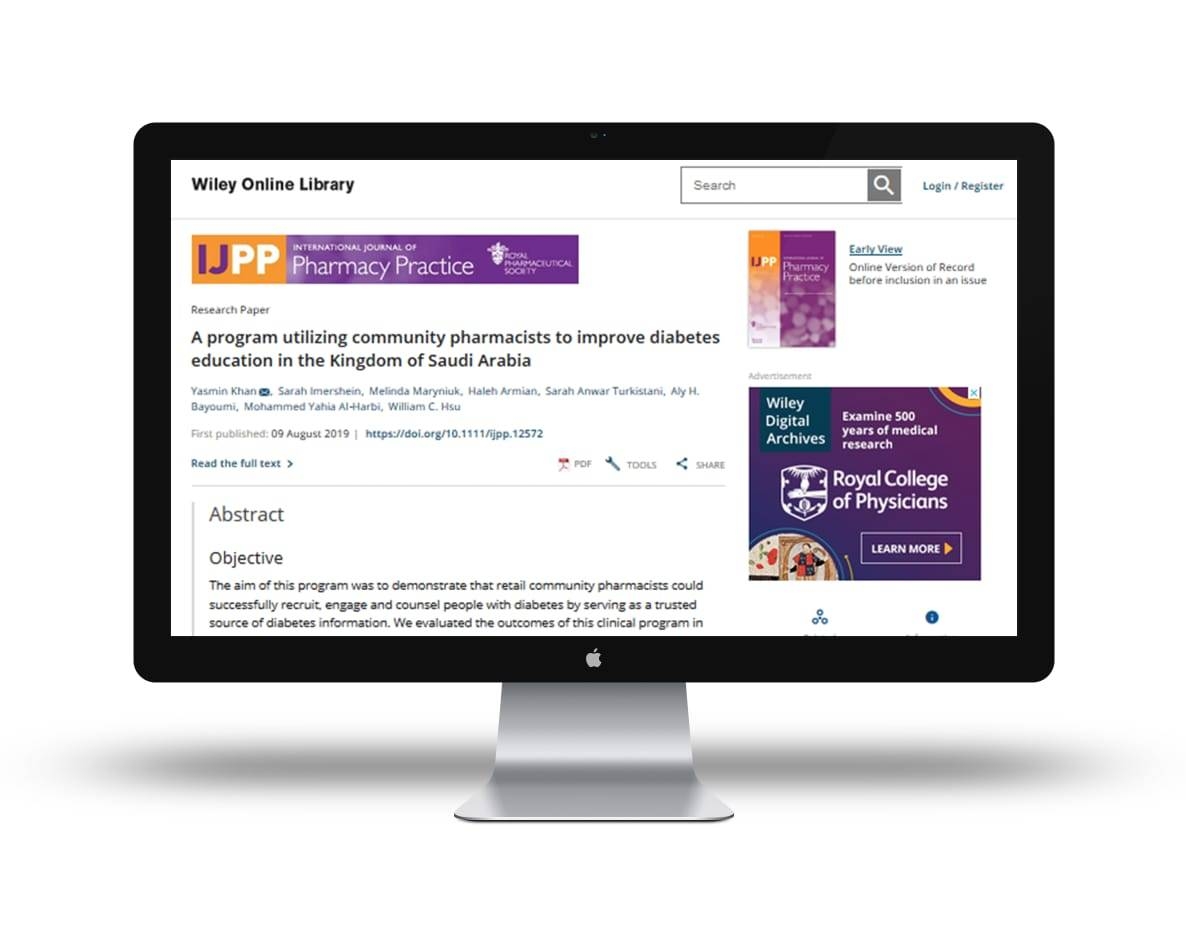IJPP features Nahdi’s Diabetes Research Paper
