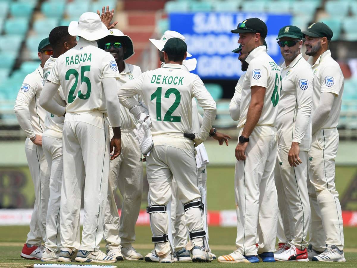 South African cricketers. — AFP