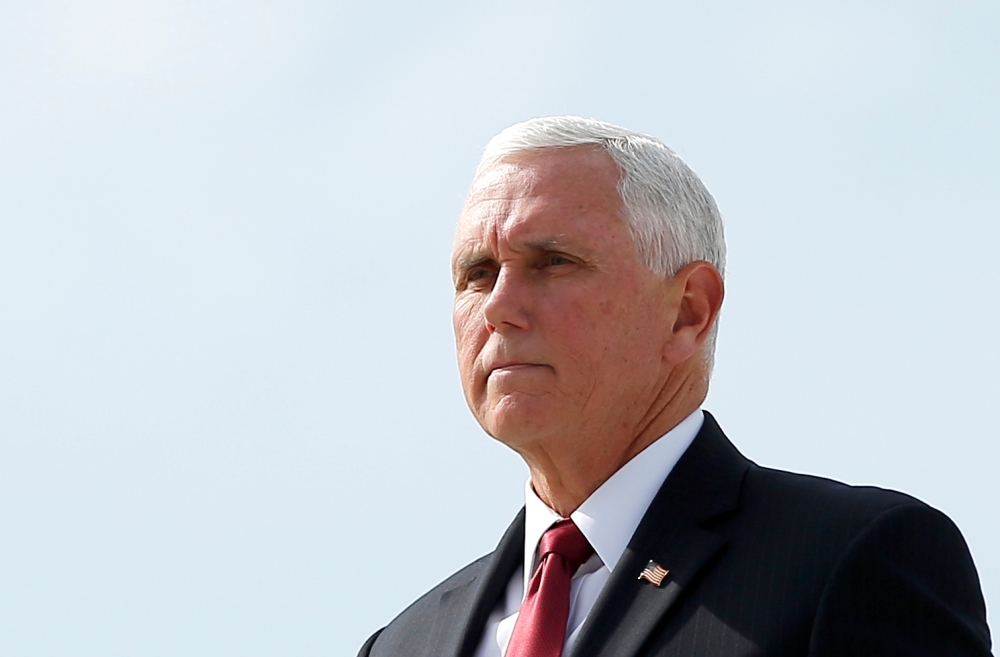 US Vice President Mike Pence arrives at Esenboga International Airport in Ankara, Turkey, on Thursday. — Reuters