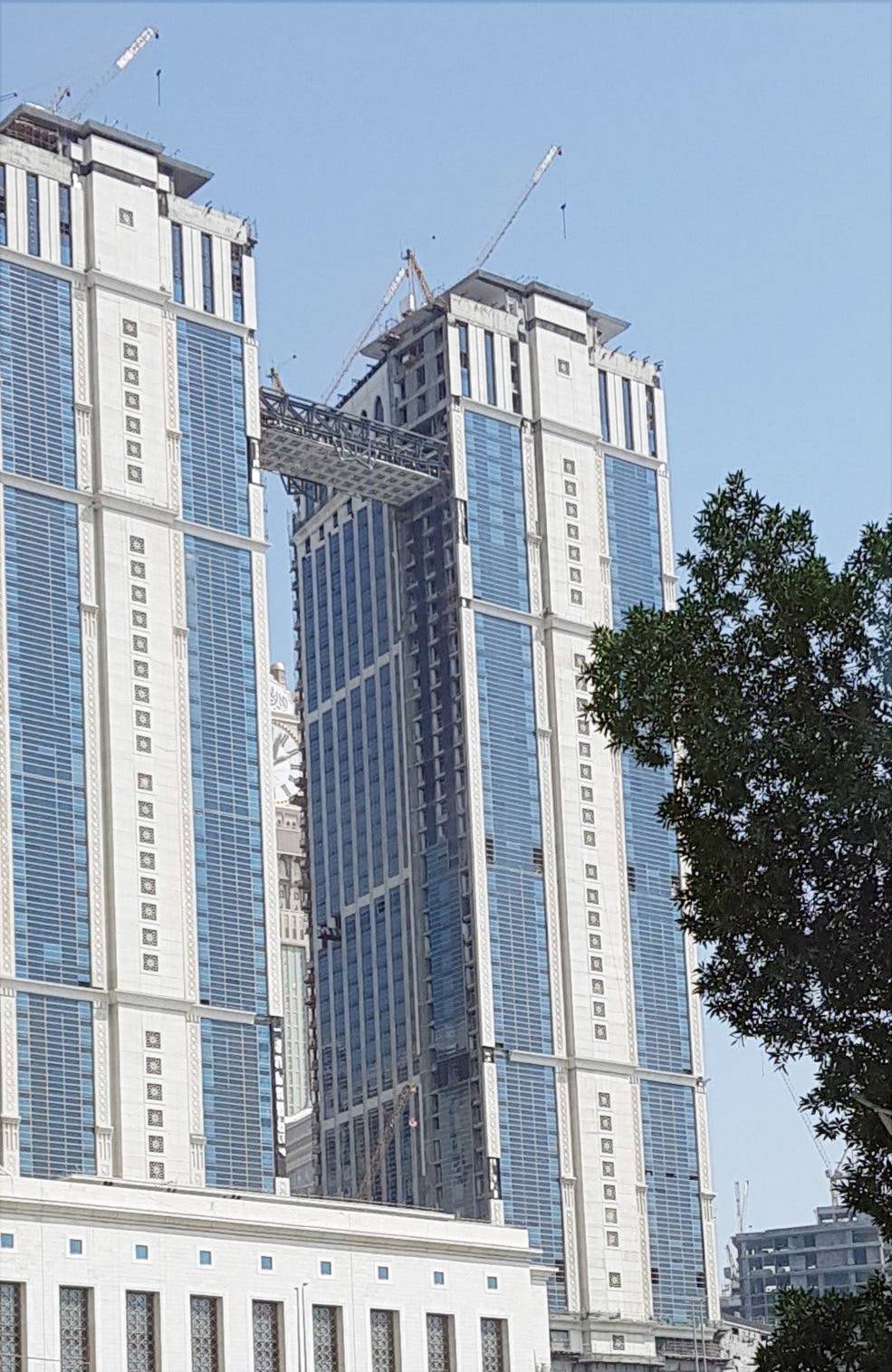 The construction of a suspended prayer area (musalla), which is the highest in the world, has started in Makkah.