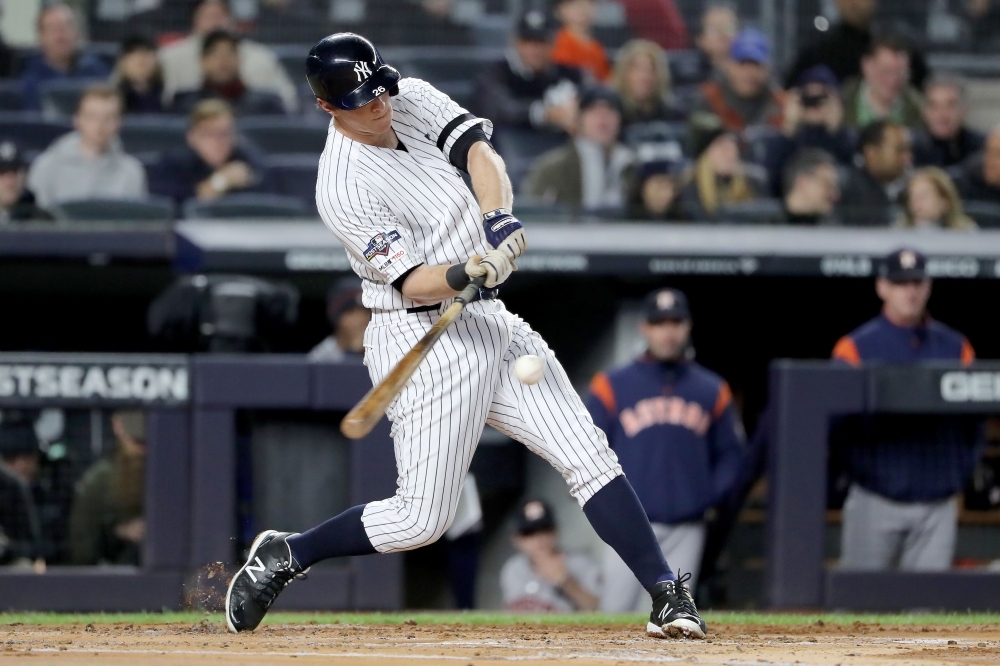 DJ LeMahieu of the New York Yankees at bat during the Major League