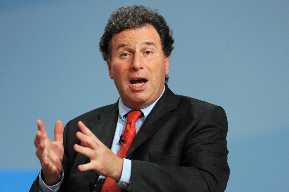 In this file photo taken on Oct. 4, 2010, Minister for Policy, Oliver Letwin, speaks to delegates during the second day of the Conservative party conference at the International Convention Centre in Birmingham, central England. — AFP