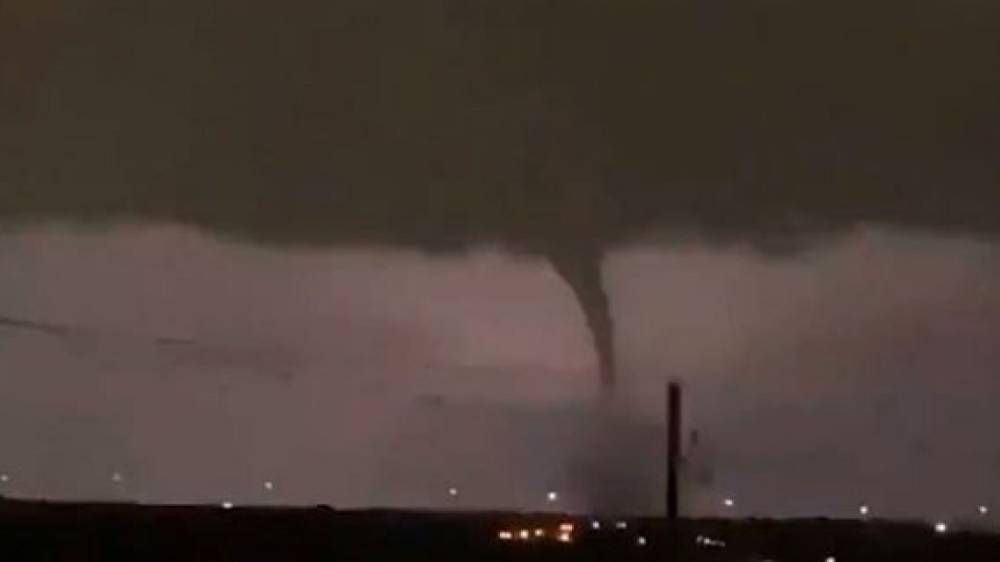 Video footage uploaded on social media shows tornado ripping through Dallas, Texas, on Sunday. —  Courtesy photo
