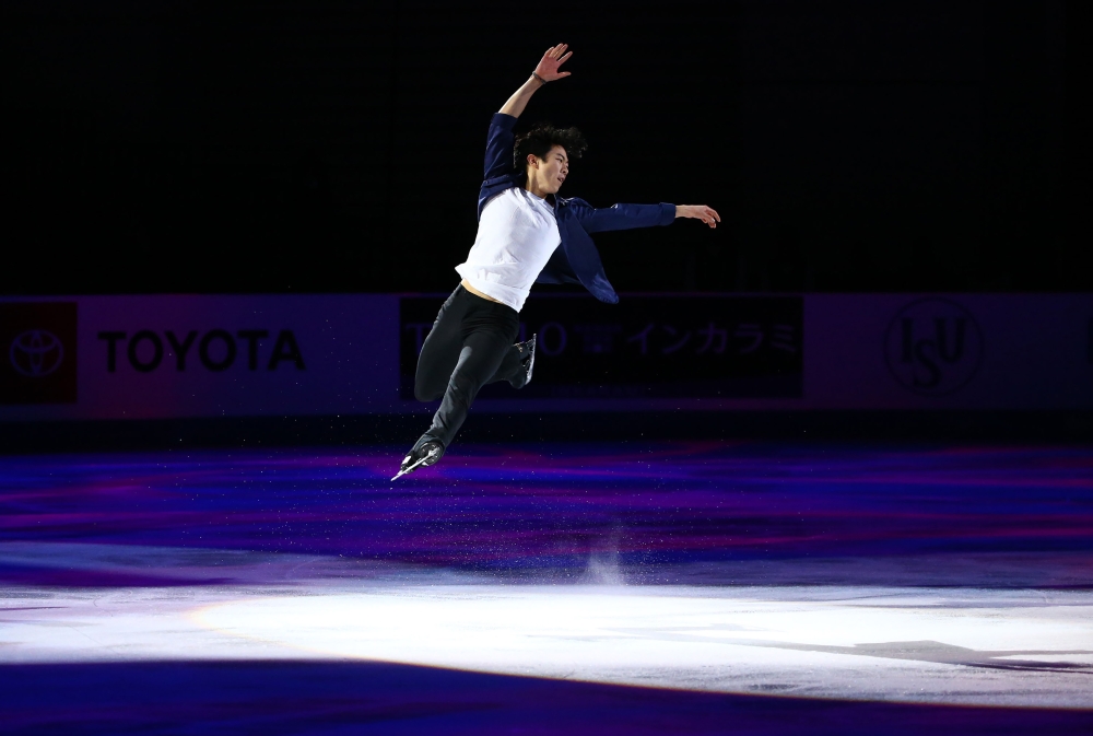 Anna Shcherbakova (RUS) performs during the Skate America exhibition program at Orleans Arena, Las Vegas, NV, USA, on Sunday. — Reuters