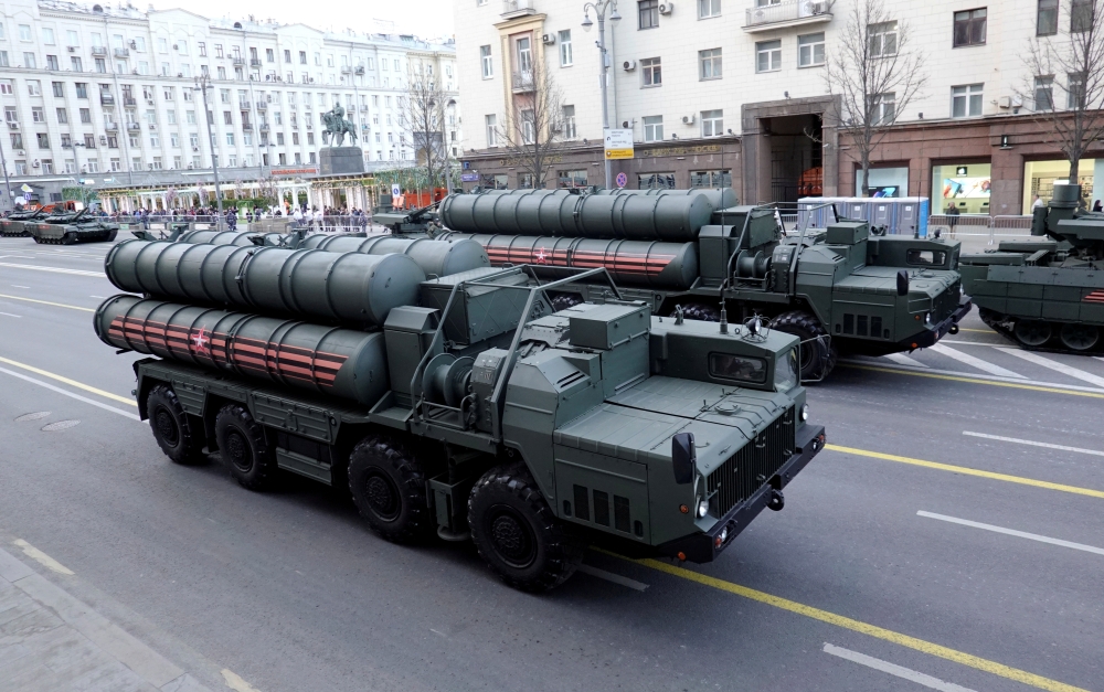 Russian servicemen sit in the cabins of S-400 missile air defense systems before a parade marking the anniversary of victory over Nazi Germany in World War II, in central Moscow, Russia, in this April 29, 2019 file photo. — Reuters