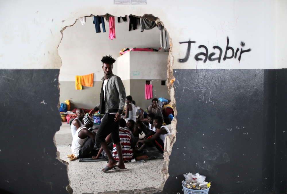 Migrants are seen at the Anti-Illegal Immigration Agency in Tajora shelter center in Tripoli, Libya, in this April 24, 2019 file photo. — Reuters