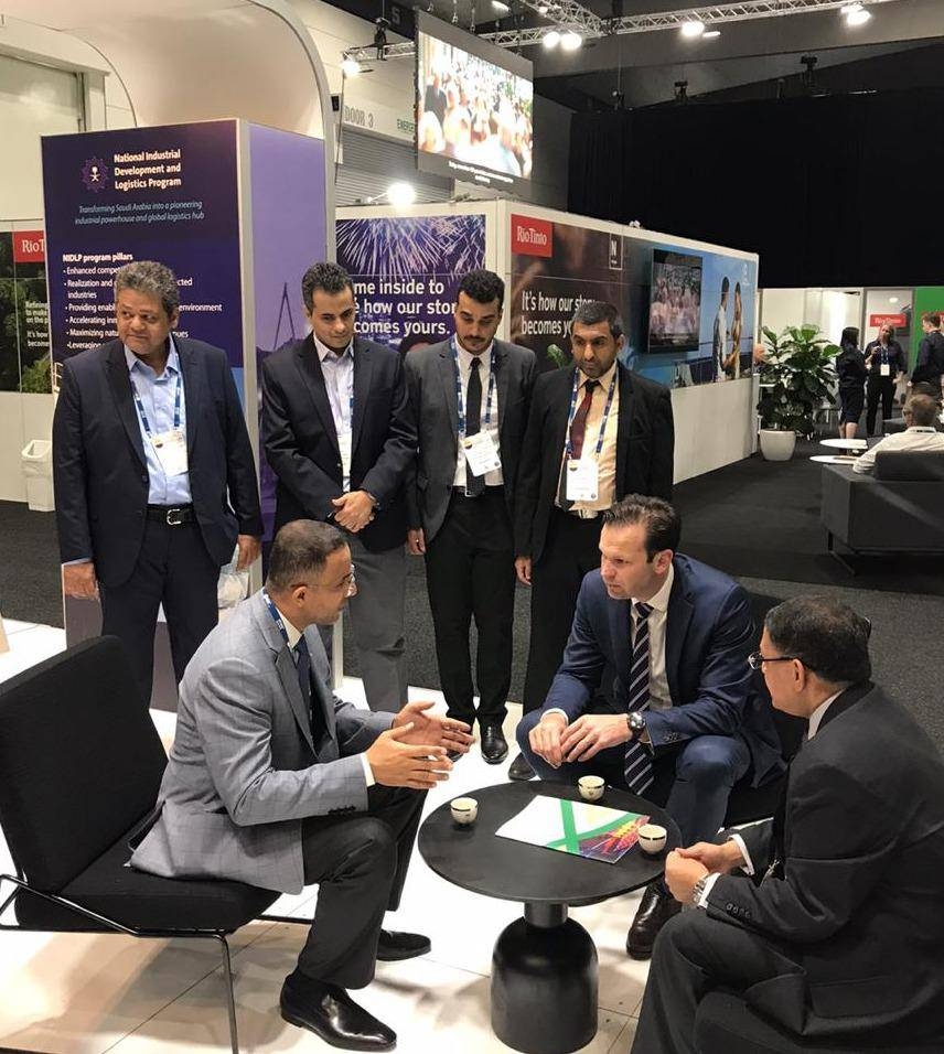 Saleh Alaqili, deputy minister of Mining Investment Development of Saudi Arabia, and Matthew Canavan, minister for resources and northern Australia. — Courtesy photo