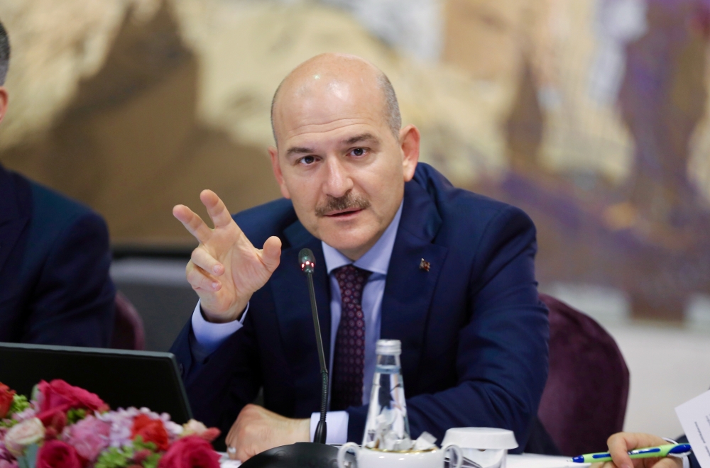 Turkish Interior Minister Suleyman Soylu speaks during a news conference for foreign media correspondents in Istanbul, Turkey, in this Aug. 21, 2019 file photo. — Reuters