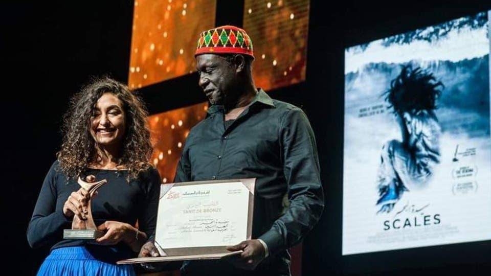 Shahad Ameen receives award for her film Scales. — Courtesy photo