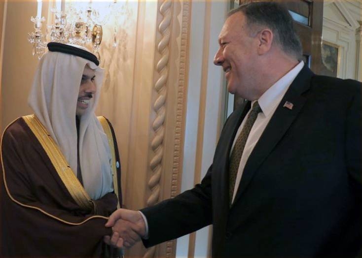 Foreign Minister Prince Faisal Bin Farhan and US Secretary of state Michael Pompeo met on Wednesday in Washongton, where they discussed the long-established Saudi-US strategic partnership.