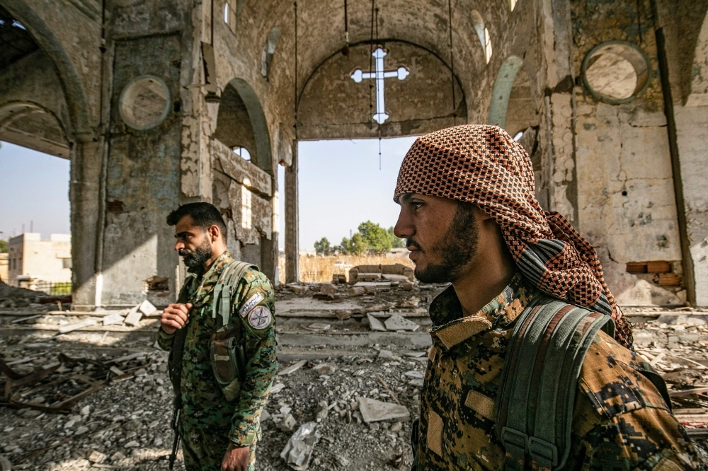 A view of the Assyrian Church of the Virgin Mary, which was previously destroyed in 2015 by Daesh (the so-called IS) fighters, in the village of Tal Nasri south of the town of Tal Tamr in Syria's northeastern Hasakah province in this Nov. 15, 2019 file photo. — AFP