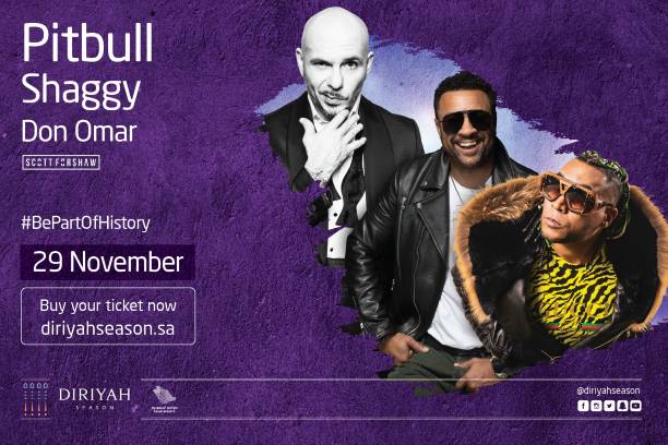 Diriyah Season brings Pitbull, Shaggy   Don Omar - 29th Nov M