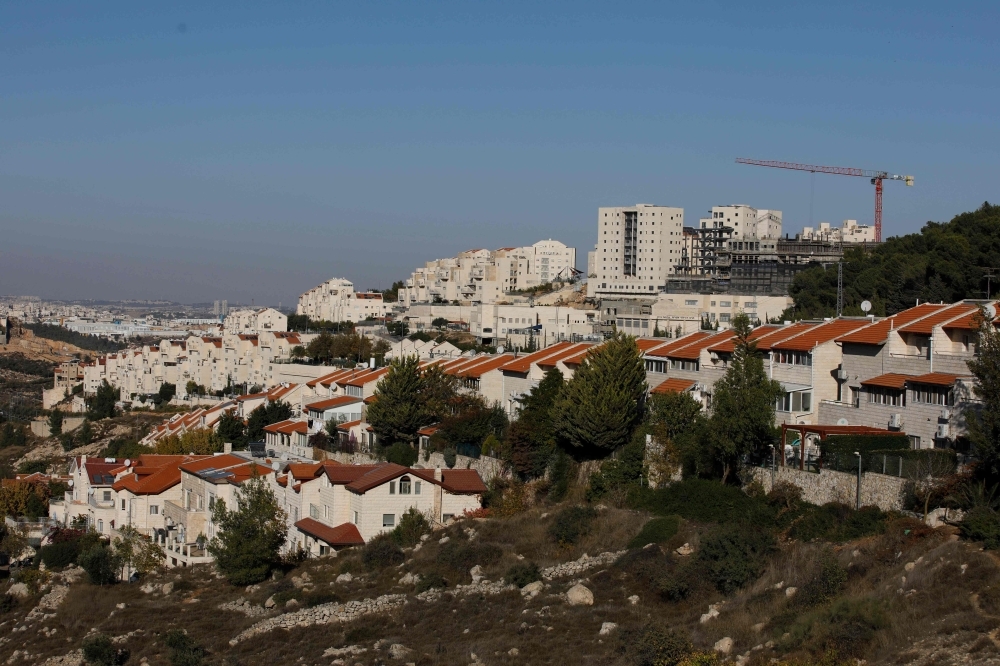 A new housing construction site is seen in the Israeli settlement of Elazar, near the Palestinian city of Bethlehem south of Jerusalem, in the occupied West Bank, on Tuesday. — AFP