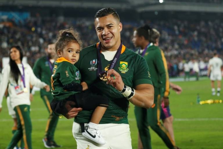 Cheslin Kolbe scored twice as South Africa won the Rugby World Cup for a third time. — AFP